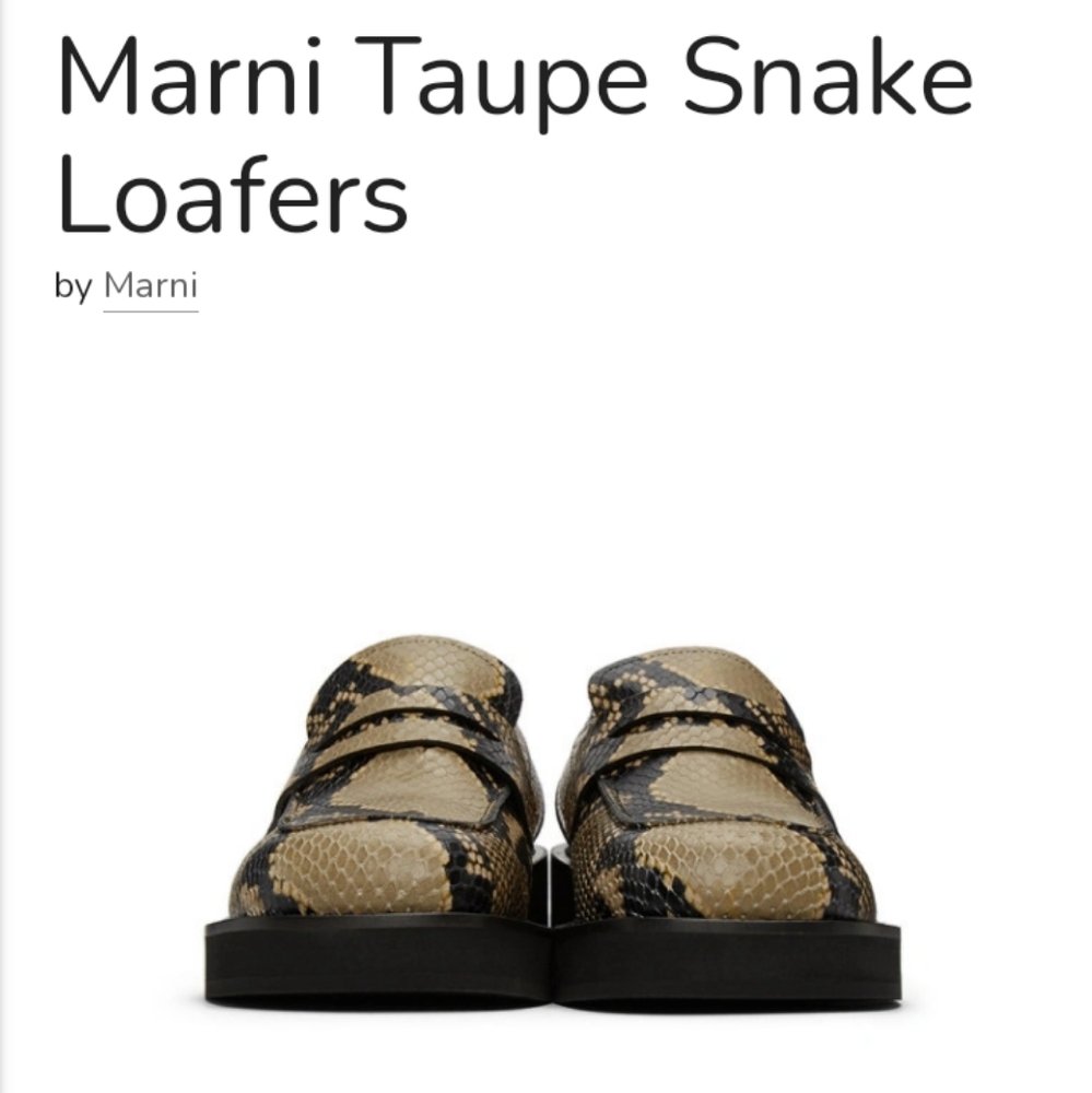 MARNI Python Print Chunky Loafers - Picture 7 of 10